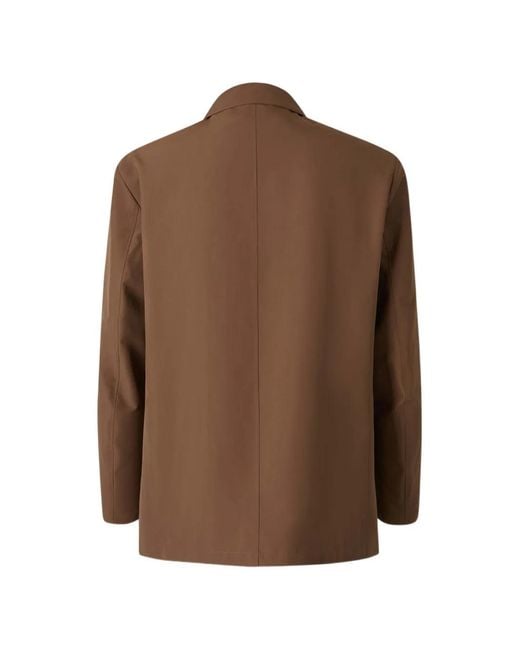Jil Sander Brown Button-Up Notched-Lapels Jacket for men