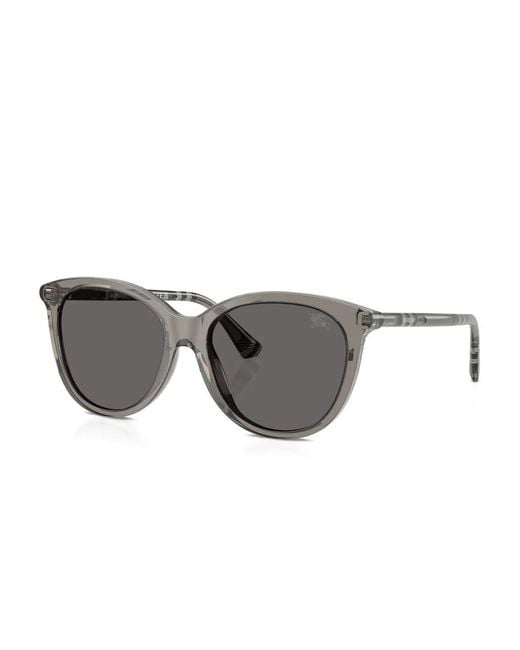 Burberry Gray Check-Pattern Acetate Sunglasses