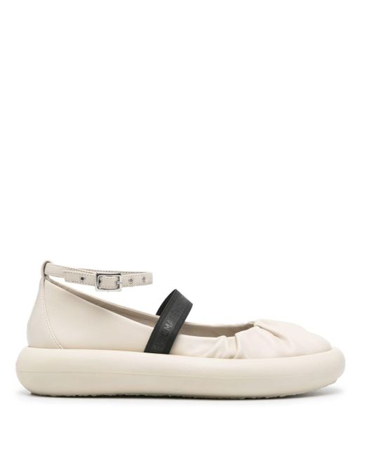 Vic Matié White Nappa-leather Ballerina Shoes