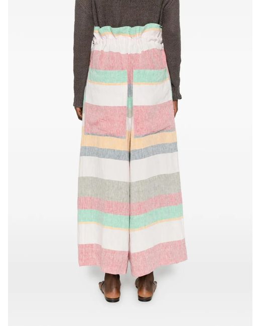 Osklen White Striped-Pattern Trousers