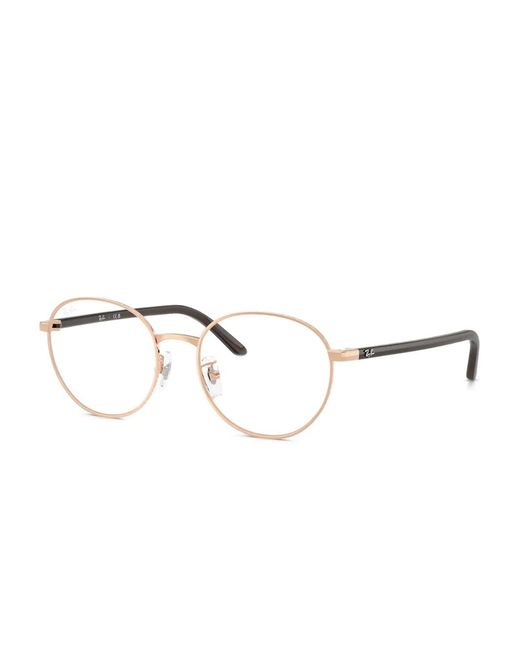 Ray-Ban Natural Round-Frame Glasses