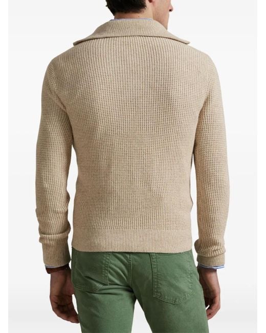Polo Ralph Lauren White Waffle-Knit Sweater for men