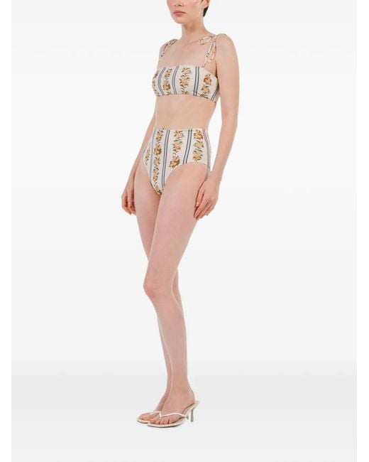 Agua Bendita White Valle High-Waisted Bikini Bottom