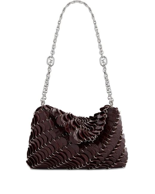 Rabanne White Embossed Crocodile Shoulder Bag