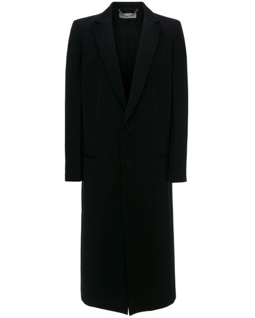 J.W. Anderson Black Long-length Single-breasted Coat