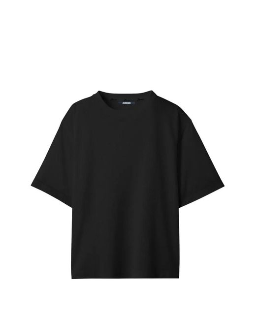 Jacquemus Black Square Crew Neck Mini T-Shirt For for men