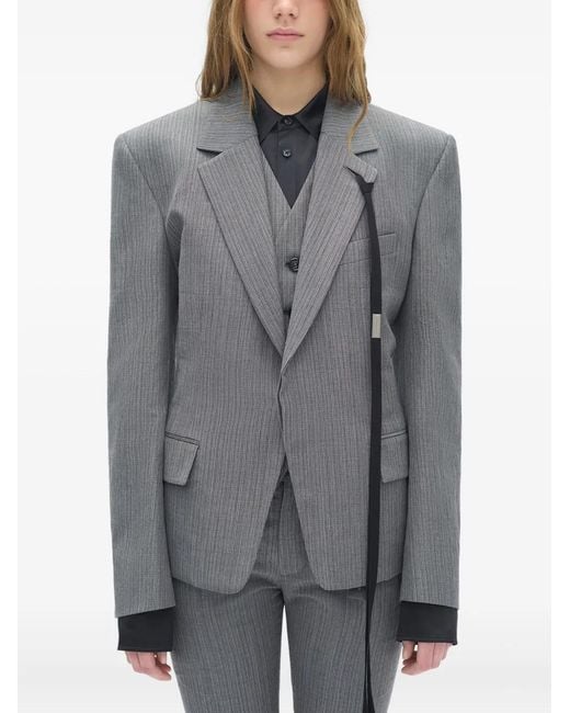 Ann Demeulemeester Gray Jomar Pinstripe Blazer