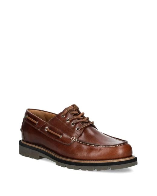Vagabond Brown Jay Leather Lace-Up Shoes for men