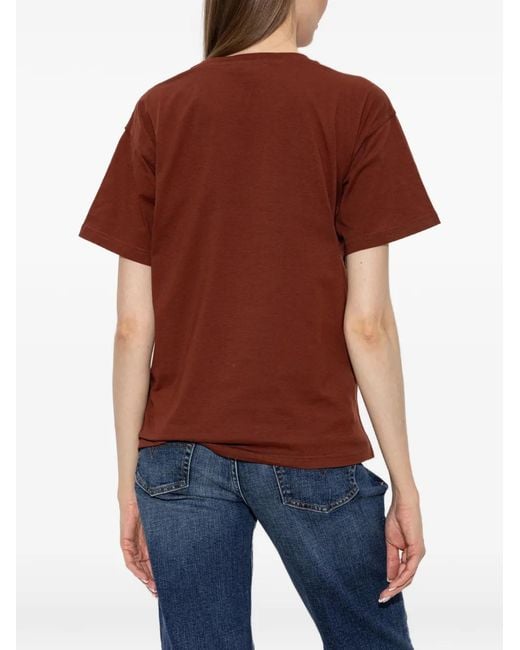 DIESEL Brown Logo-Print T-Shirt