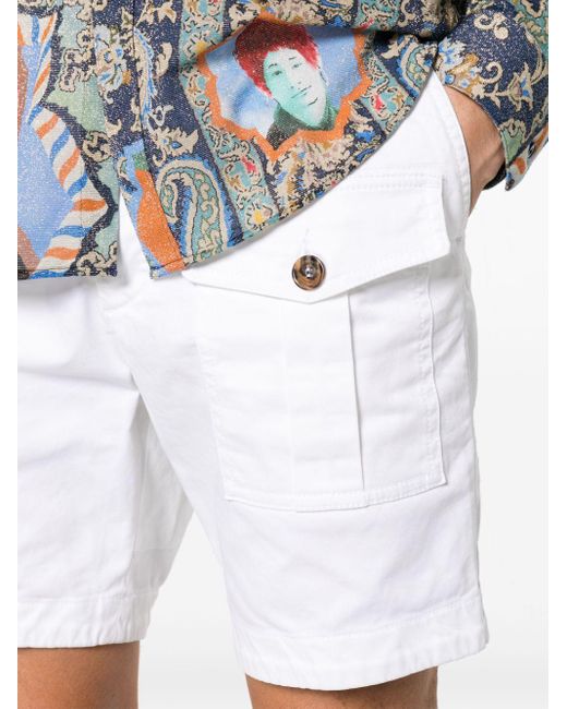 DSquared² White Sexy Cargo Shorts for men