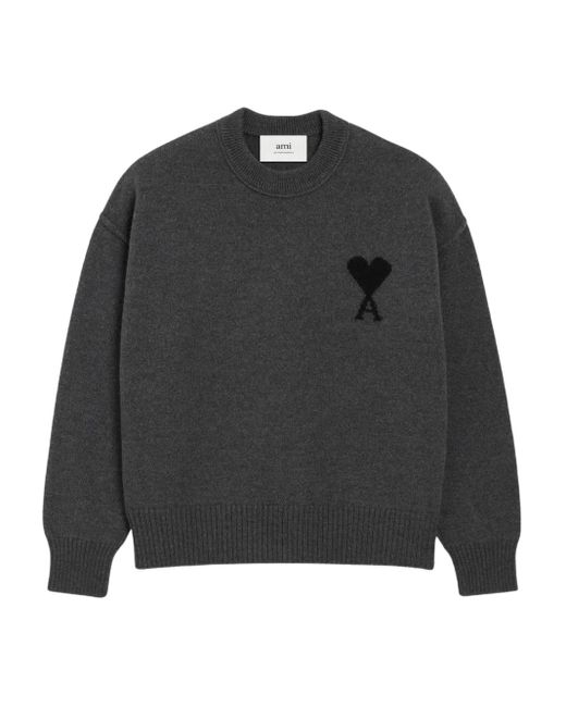 AMI Black Pullover Mit Applikation