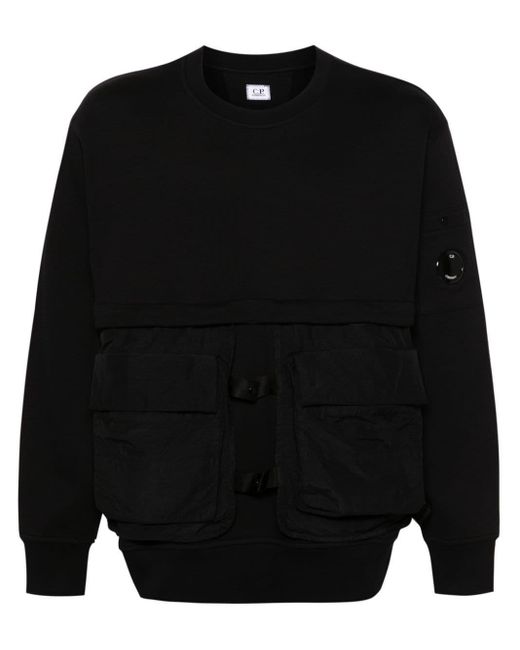 C P Company Sweater Met Afneembare Vlakken En Lensdetail in het Black voor heren