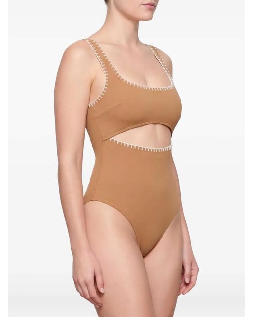 Nanushka Brown Sorena Swimsuit