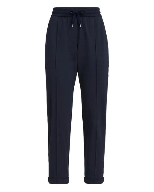 Brunello Cucinelli Blue Drawstring-Fastening Trousers