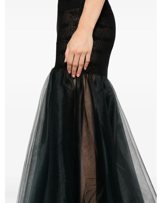 Atu Body Couture Black Halterneck Tulle Dress