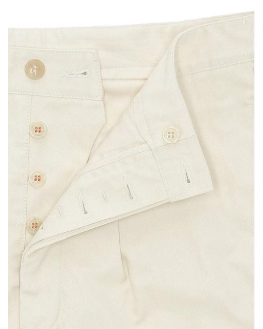 Fortela White Oklahoma Cotton Trousers for men