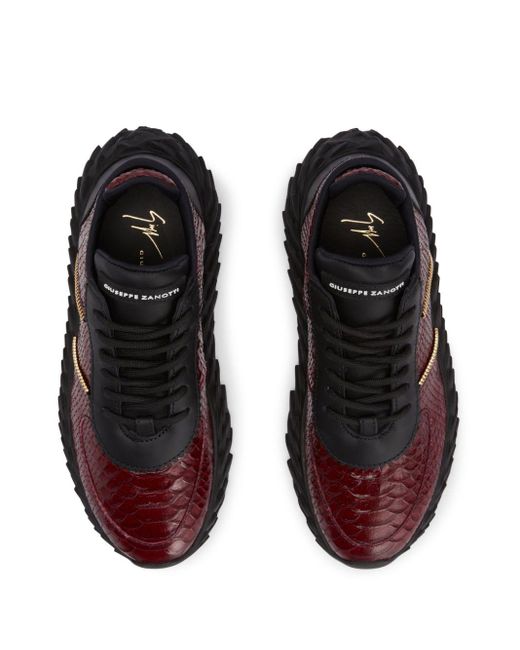 Giuseppe Zanotti Red Urchin Leather Sneakers