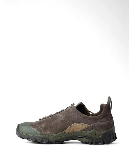 Our Legacy Natural Gabe Round-Toe Leather Sneakers for men