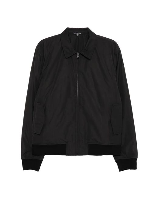 James Perse Black Twill Bomber Jacket for men