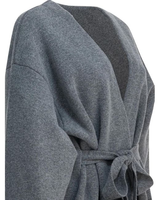 Sa Su Phi Gray Pockets Belted Coat