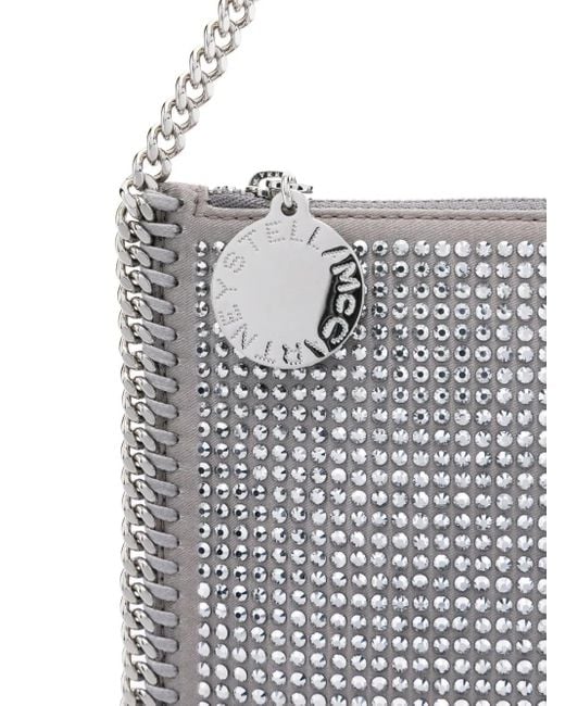 Sac Porté Épaule Falabella Pochette Serti De Cristaux Stella McCartney en coloris White