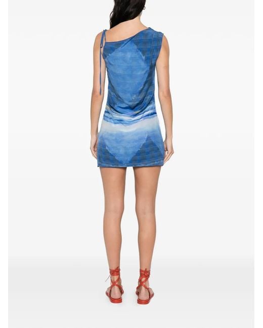 Sir Blue Isla Waves Print Mini Dress