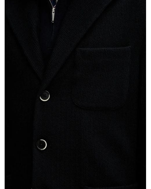 Blazer Con Botones Barena de hombre de color Black