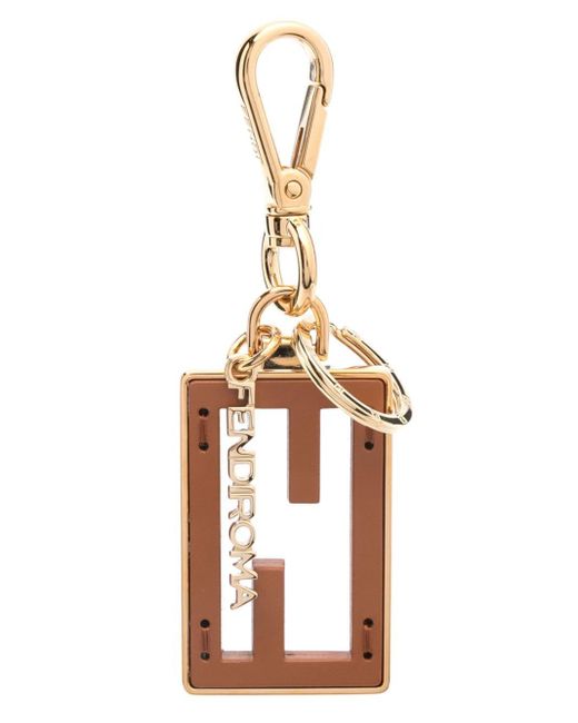 Fendi Metallic Schlüsselanhänger mit Logo