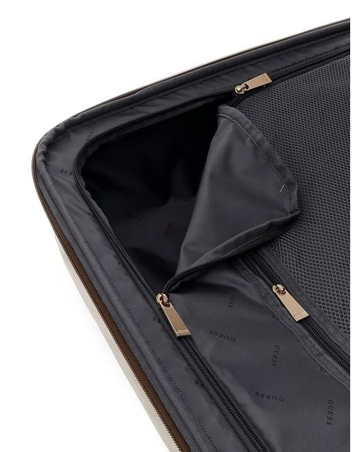 Guess Brown Latona Monogram-Print Luggage