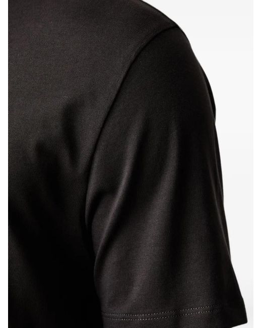 ARMANI EXCHANGE Black Logo-Patch Short-Sleeve T-Shirt for men