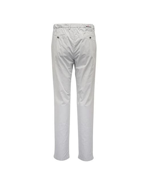 Kiton Gray Belt-Loop Buttoned Trousers for men