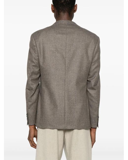 Canali Brown Single-Breasted Blazer for men