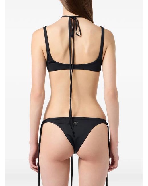 Blumarine Black Cut-Out Bikini Top