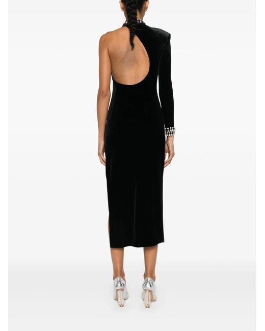Nissa Black Crystal-Embellished Dress