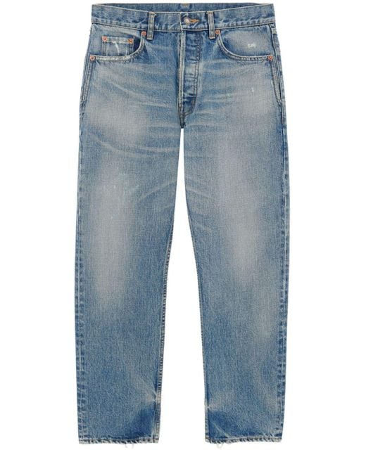 Saint Laurent Straight Jeans in het Blue voor heren