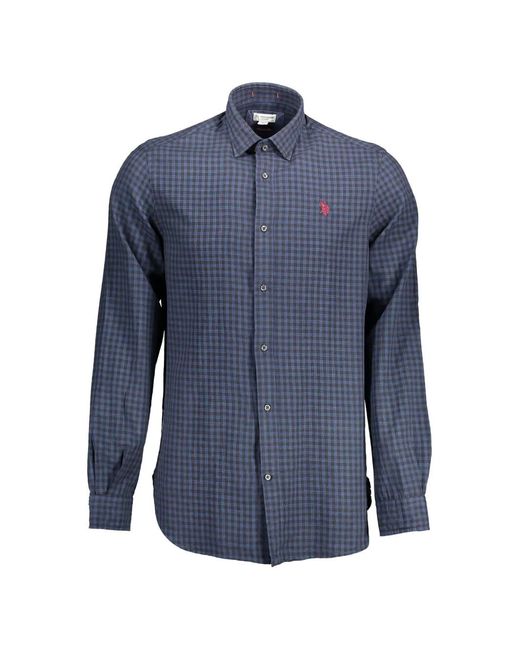 U.S. POLO ASSN. Blue Gingham-Check Shirt for men