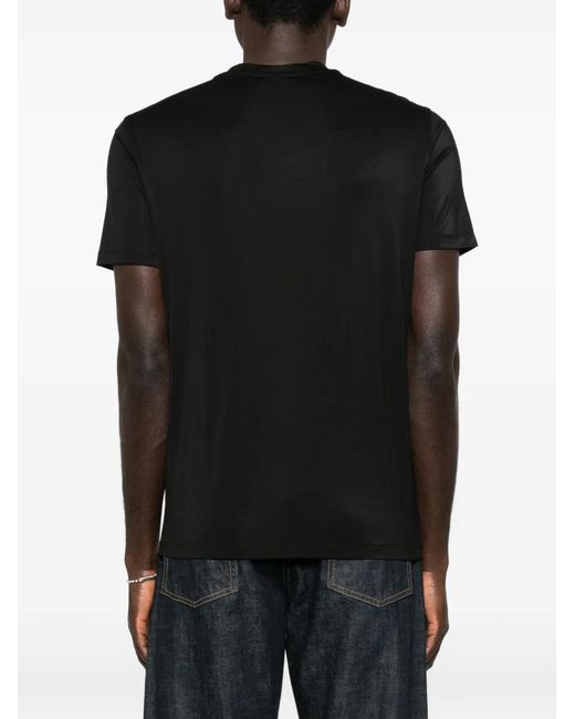 Emporio Armani Black Logo-Detail T-Shirt for men