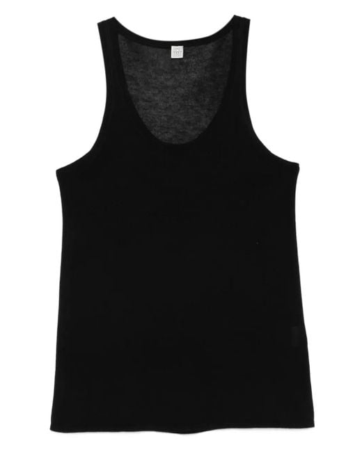 Totême  Black Scoop-Neck Tank Top