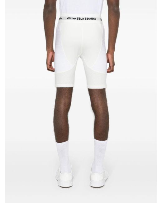 Acne White Logo-waistband Boxer Shorts for men