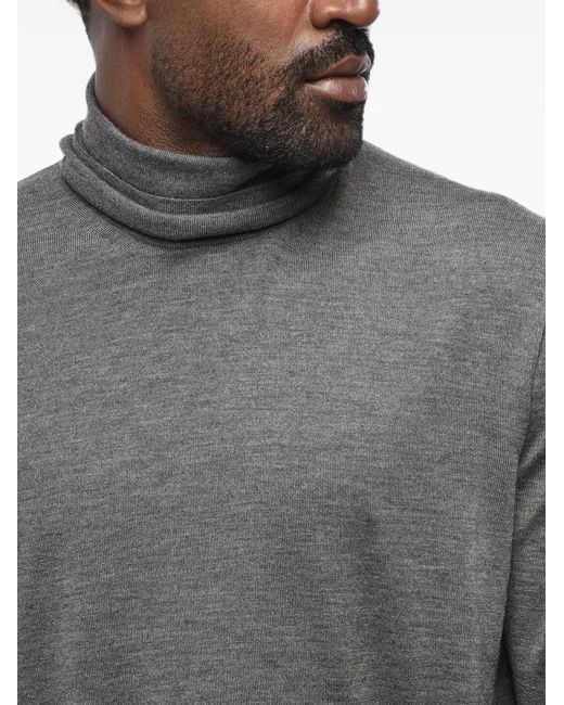 Malo Gray Turtleneck Sweater for men