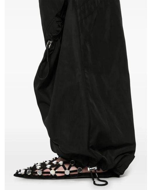The Attico Black Wide-Leg Pants With Pockets