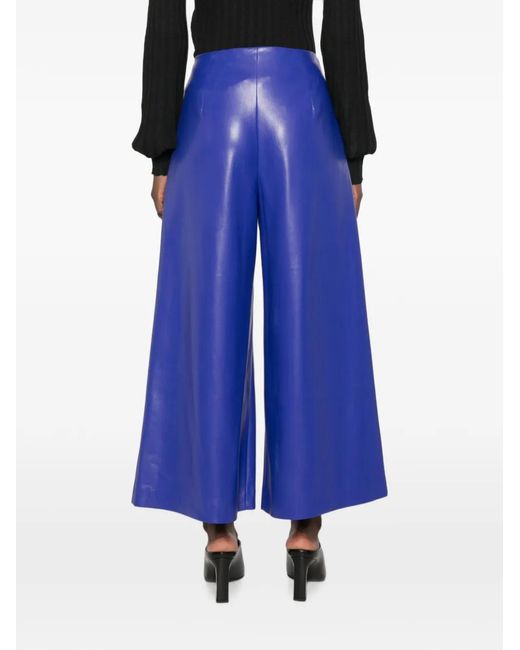 Liviana Conti Blue Wide-Leg Trousers