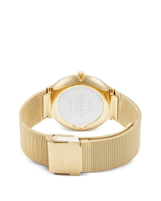 Obaku Metallic Note Lille Crystal-Embellished 34Mm Watch