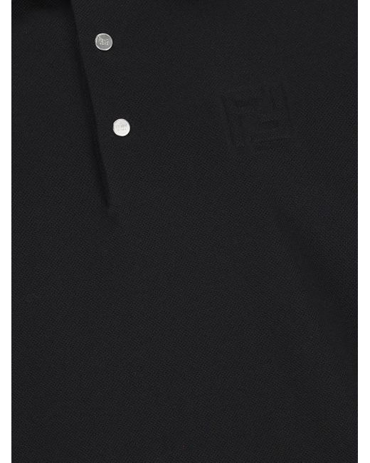 Fendi Black Polo Shirt With Logo for men