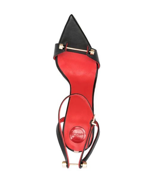 HARDOT Black 115Mm Bar-Pin Sandals