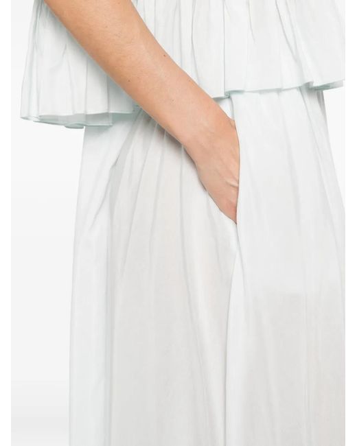Susanne Bommer White A-Line Midi Skirt
