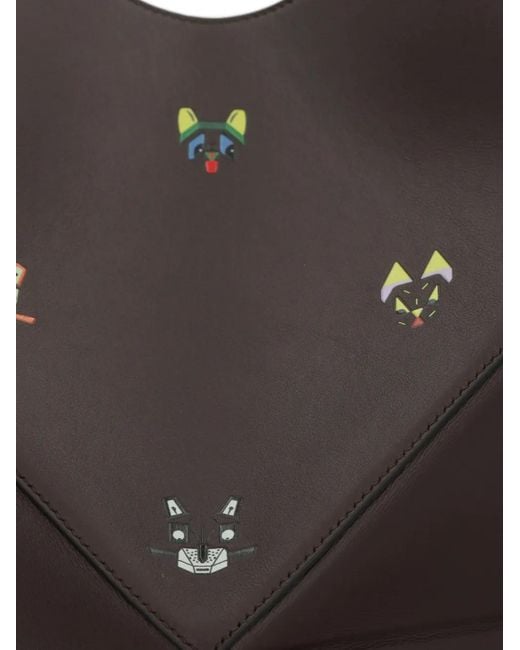 Loewe Black Graphic Print Shoulder Bag