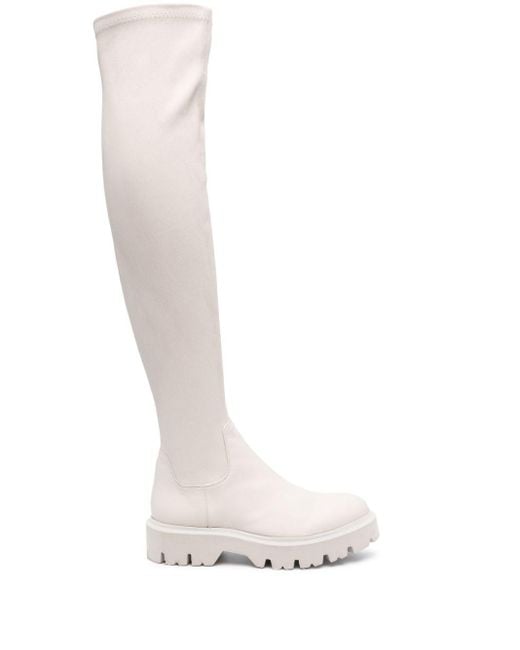 Roberto Festa White Afrodite Knee-length Boots