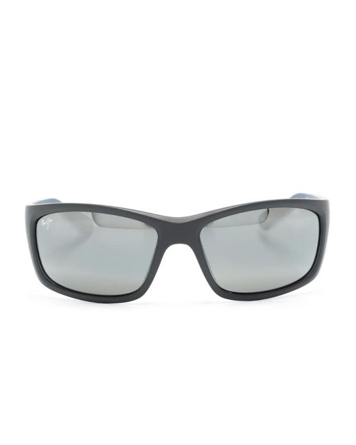 Maui Jim Gray Kanaio Coast Rectangle-Frame Sunglasses