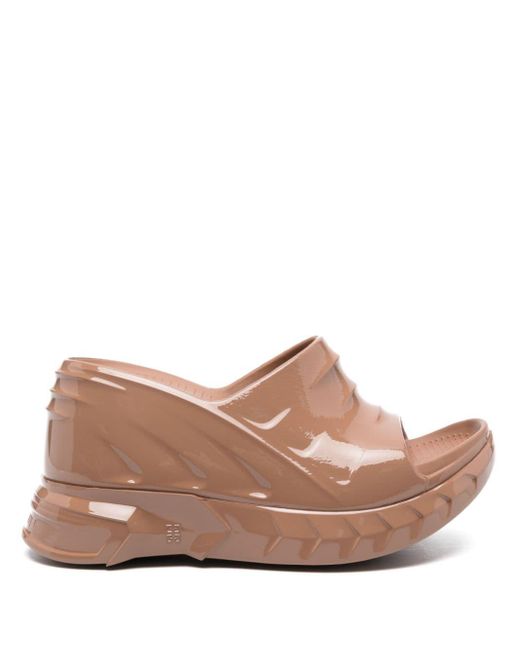 Givenchy Brown Marshmallow Wedge-Sandalen